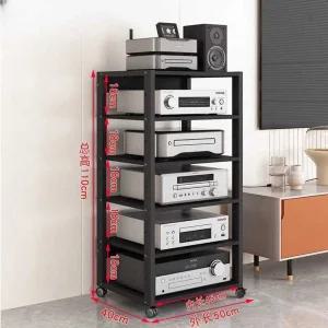 6단 오디오장 스피커 오디오 거실장 브래킷 장식장