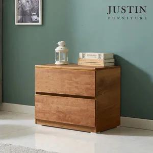 [저스틴퍼니처]워든 월넛 러버우드 원목 2단 서랍장(600)