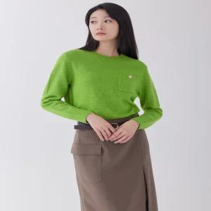 [지센] 메탈릭 포켓 라운드 니트 풀오버 LFKTOA11_GE