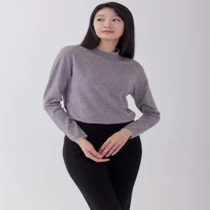 [지센] [에센셜] 배색 반넥 니트 풀오버 LFKTOA71_GR