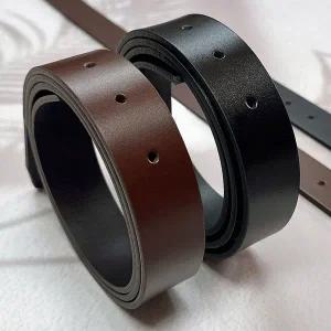 [턴트]플럼도트 이탈리아통가죽소가죽 벨트끈 폭33mm허리띠