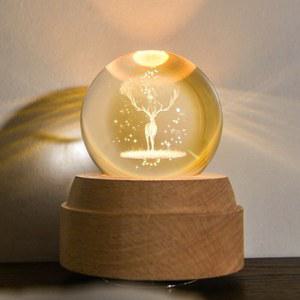 로맨틱한 선물 크리스탈볼 오르골 데이 Z1 벚꽃 우드 크리스마스 침실