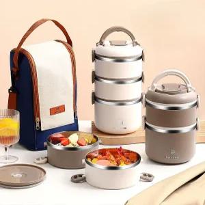 대형 스텐 보온 도시락 죽통 가방 세트