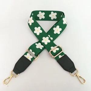 [룽스]플라워 그린 어깨끈 크로스가방끈 4013C