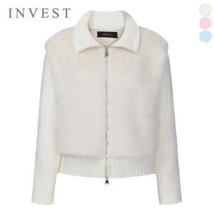 [인베스트]소프트 퍼 배색 니트 점퍼_INI5W1JP1581
