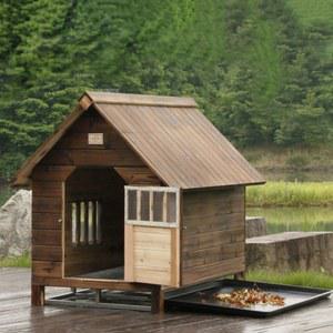 강아지용 목조 집 애완동물 둥지 빌라 야외 방수 강아지 집 사계절용 중형 및 대형 강아지와 고양이 케이지