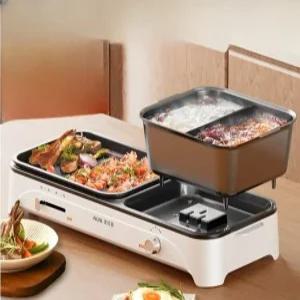 멀티쿠커 분리형 전기 그릴 샤브샤브 전골냄비 가정용 요리