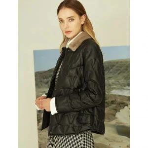 리오벨 밍크 숏 양가죽 점퍼