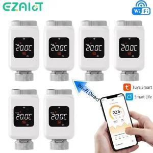 자동온도조절기 Tuya 스마트 WiFi 온도 조절 라디에이터 밸브 TRV APP Alexa Google 홈 원격 히터