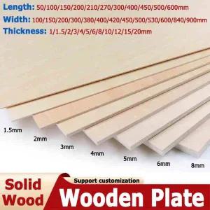 호환  단단한 나무 판 합판 시트 수제 모델 DIY 두께 11 50-900mm 너비 5mm 2mm 3mm 4mm 5mm 6mm 7mm 10mm