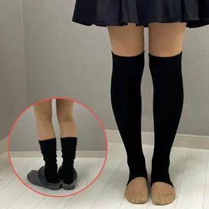 Jpar 니트 롱 레그워머 발토시 학생 골프 워머 블랙 레그워머 니워머 무릎워머 발토시 발