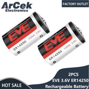 2PCS EVE 3.6V ER14250 충전식 리튬 배터리 이온 셀 PLC CNC 기계 도구 가스 미터용