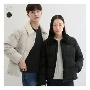 게스25FW 유니 퀼팅 시어링 카라 패딩 NP4WE802 107693