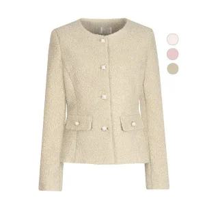 [비비드시크릿가너]여성 셰인 겨울 정장 부클텍스쳐 자켓