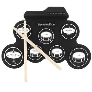 전자드럼패드 연습용 무소음 듀얼스피커 드럼패드 컬러 전자드럼 호환 입문 세트 롤랜드 탁상
