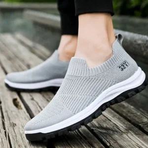 편안한 남성 운동화 스포츠 남성 니트 운동화 메쉬 통풍