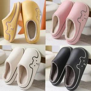 따뜻한 겨울 털 실내화 캐릭터 남성 털 실내화 슬리퍼 거실화