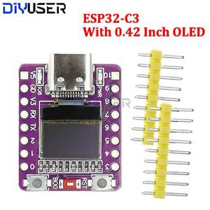 ESP32-C3 OLED 개발 보드 0.42 인치 모듈 세라믹 안테나 Wifi Bluetooth 미니 소형