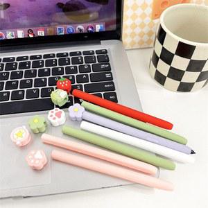 삼성 갤럭시 탭 S10 울트라 S9 S8 S7 FE S6 라이트 용 펜 케이스 만화 귀여운 태블릿 스타일러스 보호 커버 실리콘 충격 방지