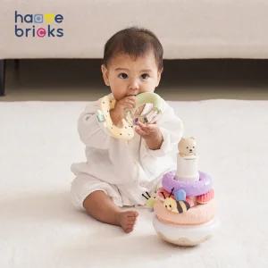 [하베브릭스] NEW 회전 링쌓기 링끼우기 소근육 발달 아기 장난감