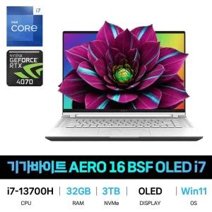 IT_기가바이트 에어로 AERO 16 BSF OLED i7 Win11/RAM 32GB/SSD 3TB 재고보유
