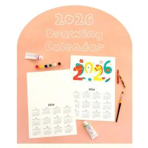 2026년 달력만들기 A3사이즈 드로잉캘린더 내가만드는 DIY 그림달력 10개