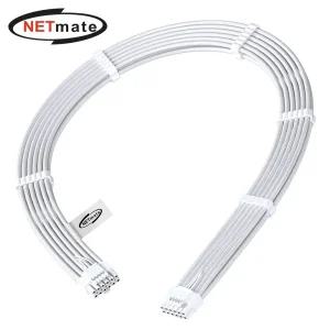 (Netmate) PCI-e 5.0 12VHPWR 슬리빙 케이블(화이트) 60cm슬 PSU ATX PCIE 전원연장 변환선