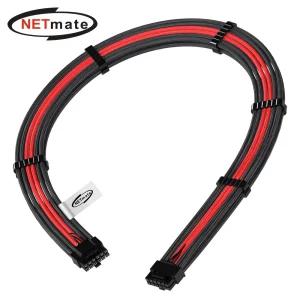 (Netmate) PCIe 5.0 12VHPWR 슬리빙 케이블(블랙 레드) 60cm슬 PSU ATX PCIE 전원연장 변환선