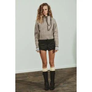 (MD PICK) ZARA 리본 니트 스웨터 - 브라운 토프 3920940737 137070