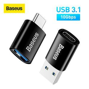 Baseus USB 3.1 어댑터, OTG C 타입-USB 어댑터 암 변환기, 맥북 프로 에어, 삼성 S10, S9, 커넥터