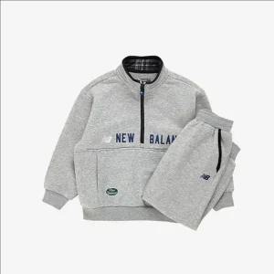 뉴발란스키즈(NB Kids) PREP SPORTS카라 포인트 하이넥 스셋업 NK9YF4302U(AC)Melange Gray