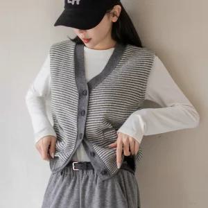 [시크폭스] 캠든 단가라 울 니트 베스트_54KN1325