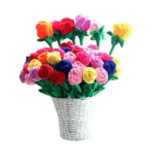 인테리어 입학 졸업 장미꽃 인형 장식 조화 꽃다발