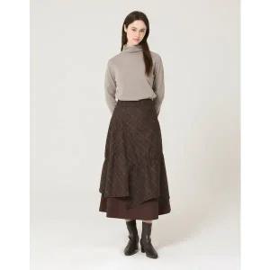 [손정완](의정부점)레이어드 체크 셔링 스커트ZDK5454010