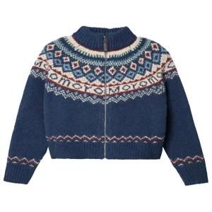 노르딕집업 어글리스웨터 겨울 블루 니트