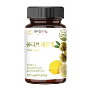 보부상 바이오클릭 올리브 레몬정 600mg x 60정 직장인 중년 부모님 선물 600mg