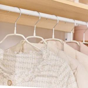 [제넥스] 강철 논슬립 슬림 옷걸이 45개 세트 (아이보리/블랙)