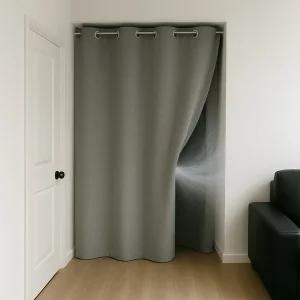 (압축봉증정) 현관 베란다 다용도실 외풍 완벽차단 공간분리 인테리어 단열 암막커튼