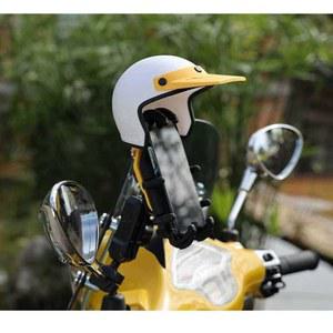 바이크 미니 헬멧 햇빛 오토바이 옐로우 스마트폰 가리개 거치대 우산