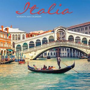 Graphique 2026 이탈리아 벽 달력 | 12 u201D x 두꺼운 종이 홈 앤 오피스 정리함 큰 월간 그리드 3개 언어 및 공휴일 표시됨 2027년 4개월 미리보기 페이지
