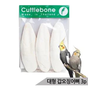 올블루 천연 갑오징어뼈 대형 3P 앵무새간식 칼슘 부리강화