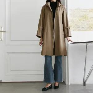 여자 에이라인 트렌치야상 가을후드집업 점퍼_3