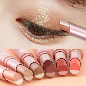 아이섀도 아이섀도우 메이크업 방수 오래 지속되는 반짝이는 글리터 쉬머 투톤 스틱