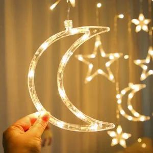크리스마스 창문 조명 초승달 쇼윈도 가랜드 크리스마스 전구 장식 홈데코 실내 벽장식 트리