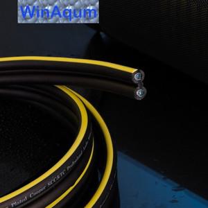 DIY RCA 베이스 라인용 동축 오디오 케이블 2 더블 로우 코어 실버 도금 구리 와이어 75 -5 WA-S201