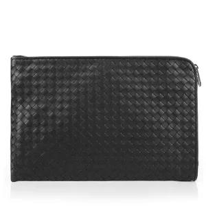 406021 V4651 1000 블랙 위빙 도큐먼트 클러치백
