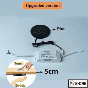 110V220V 지능형 5CM 나무 보드 LED 디밍 제어 핸드 스윕 센서 캐비닛 라이트 옷장 내부 접촉 터치 스위치