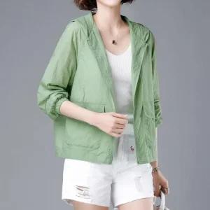 바람막이 점퍼 중년여성 자외선차단 점퍼 코트 숏 여름