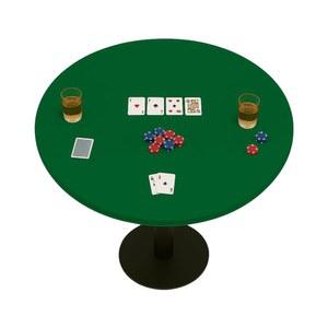펠텍터스 펠트 카드 게임 테이블 커버 카드 포커 마작 도미노 브리지 앤 보드 게임 36 48인치 원탁용 탄성 맞춤 테이블보 그린