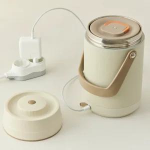 런치버스 전기 진공 보온도시락통 직장인 학생 대용량 스테인리스 도시락통